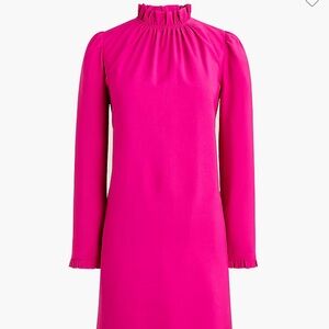 J Crew Ruffle Neck Shift Dress